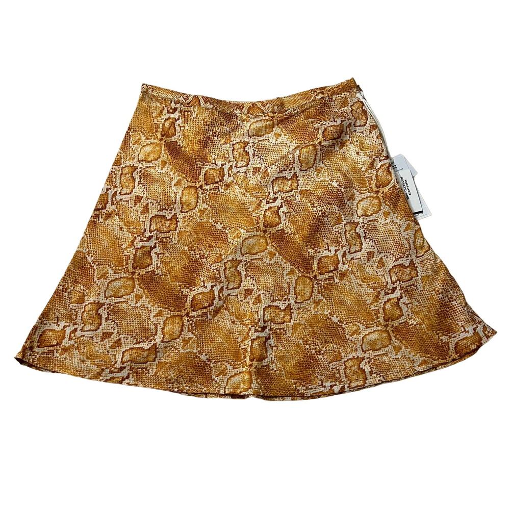 NEW Billabong x Sincerely Jules Short & Free Snake Print Mini Skirt Size 28 Boho